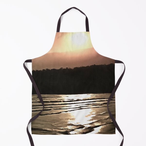 Item preview, Aubergine Colored Nightfall At The Beach Landscape Art designed and sold by taiche.