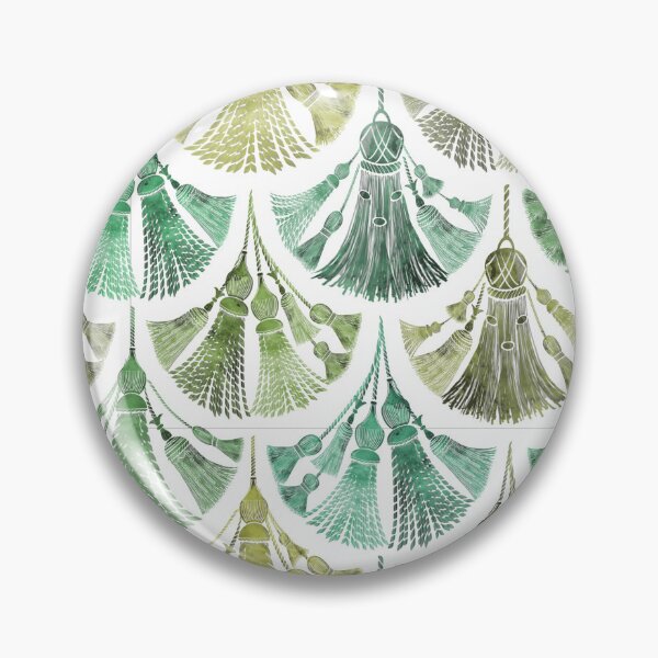 Item preview, Tassels pattern, passementerie, multicolored, shades of green, mermaid designed and sold by Katj-A-Studio.