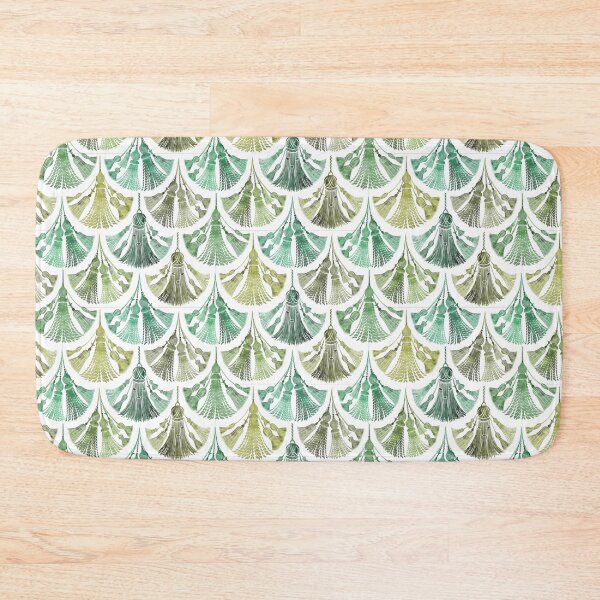 Item preview, Tassels pattern, passementerie, multicolored, shades of green, mermaid designed and sold by Katj-A-Studio.