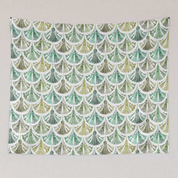 Item preview, Tassels pattern, passementerie, multicolored, shades of green, mermaid designed and sold by Katj-A-Studio.