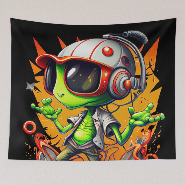 Item preview, Cool Relaxed Green Alien designed and sold by Piotrek0001.
