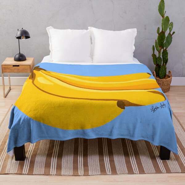 Item preview, Bananas artwork yellow- blue background designed and sold by Studio Lydia Lovely.