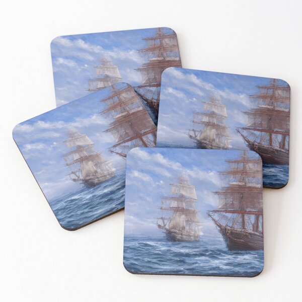 Item preview, Painting of vessels in the sea designed and sold by pietrofoto.