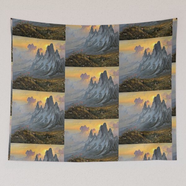 Item preview, Colorful sunset in Mountains  designed and sold by bogfl.