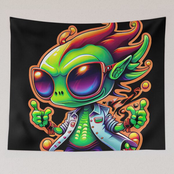 Item preview, Cool Relaxed Green Alien designed and sold by Piotrek0001.