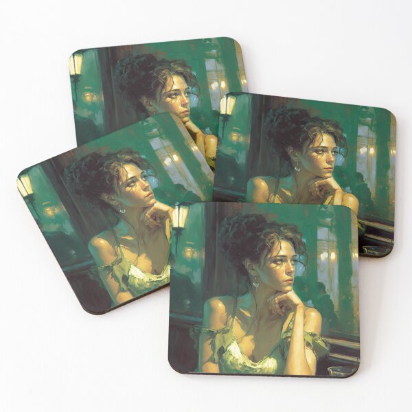 Item preview, Alone In The Pub, Vintage Art designed and sold by Lonesomefolk.