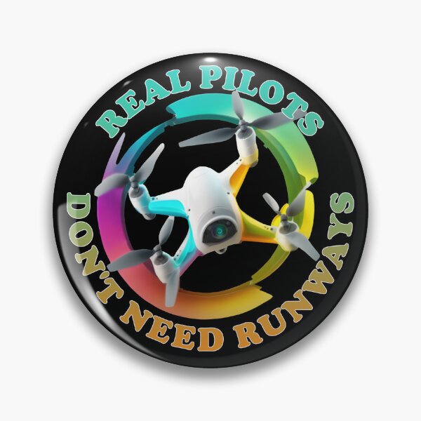 Item preview, Real Pilots Don't Need Runways - Drone Pilot Flying Hobby - Tie Dye Colors designed and sold by Top Seller ⭐⭐⭐⭐⭐ 5/5.