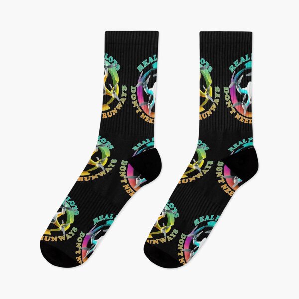 Item preview, Real Pilots Don't Need Runways - Drone Pilot Flying Hobby - Tie Dye Colors designed and sold by Top Seller ⭐⭐⭐⭐⭐ 5/5.