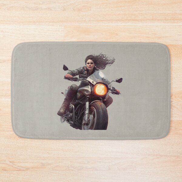 Item preview, A Young Woman Riding a Motorbike designed and sold by THANKS4BUYING ⭐⭐⭐⭐⭐.