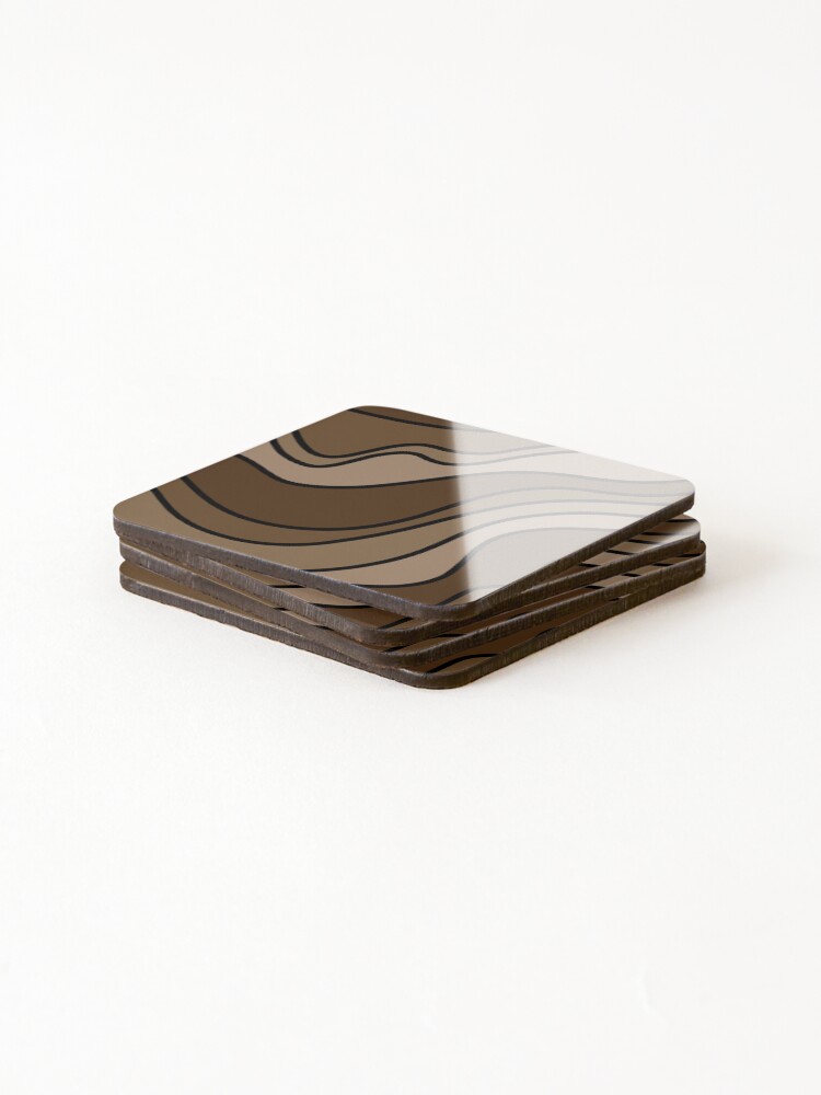 Thumbnail 4 of 5, Coasters (Set of 4), Coffee Colours Pattern designed and sold by ZonurePatterns.