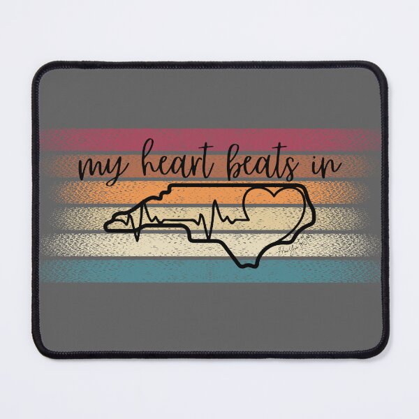 Item preview, My heart beats in North Carolina designed and sold by HooYooTeeTees.