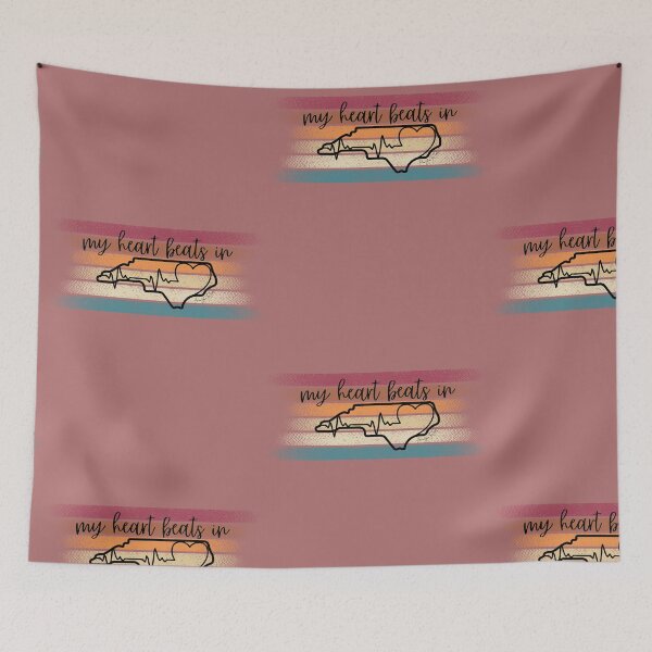 Item preview, My heart beats in North Carolina designed and sold by HooYooTeeTees.