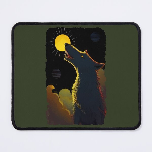Item preview, Wolf swallowing the sun (#03) designed and sold by SolidEarthArt.