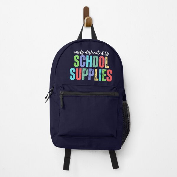 Item preview, Easily Distracted By School Supplies Funny Retro Teacher designed and sold by SunfullyYours.