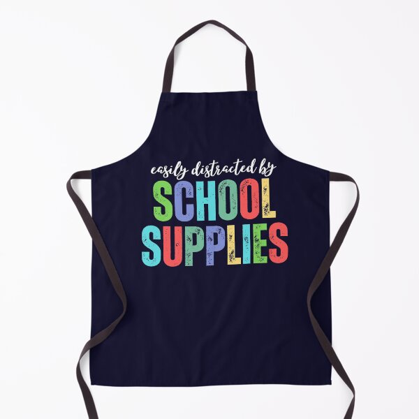 Item preview, Easily Distracted By School Supplies Funny Retro Teacher designed and sold by SunfullyYours.
