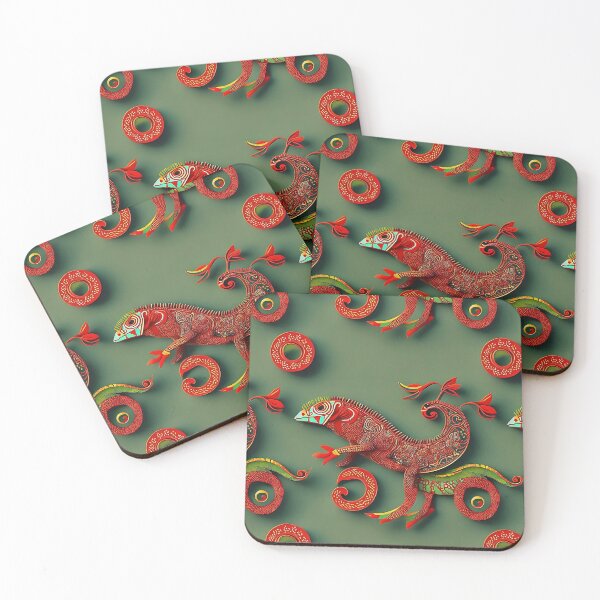 Item preview, Paper Chameleon Pattern designed and sold by cuprum.