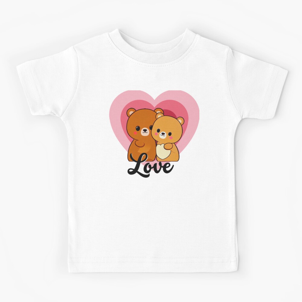 momentel tシャツ　Love Bear Cupid T-Shirt Girl's Care Bears Valentine's Day Love-a-Lot Bear Cupid T