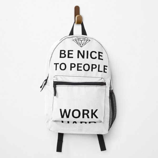 Item preview, Work hard & be nice to people designed and sold by Sarcastic Quotes.