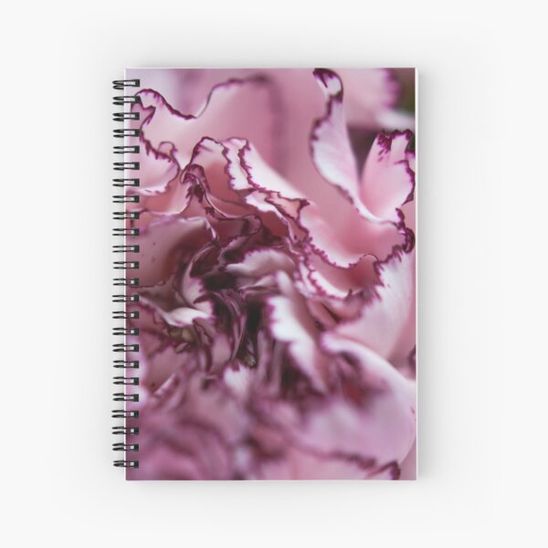 Purple-Edged Carnation Spiral Notebook