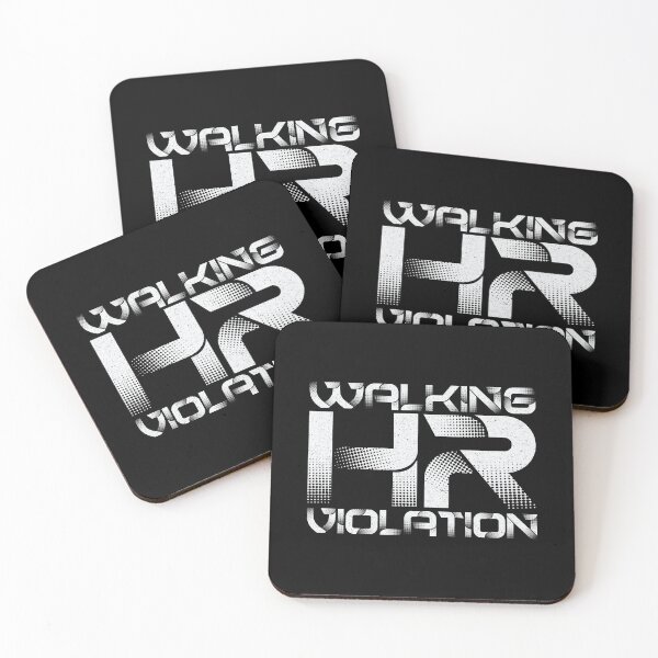 Item preview, Walking HR Violation Offensive Funny - Vintage White Text designed and sold by Whimsical Thinker.