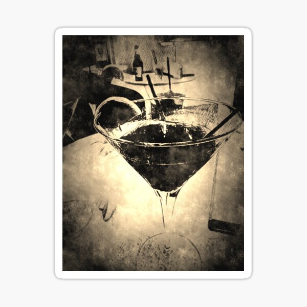 Vintage Martini  Original Photography By Tony DuPuis Sticker