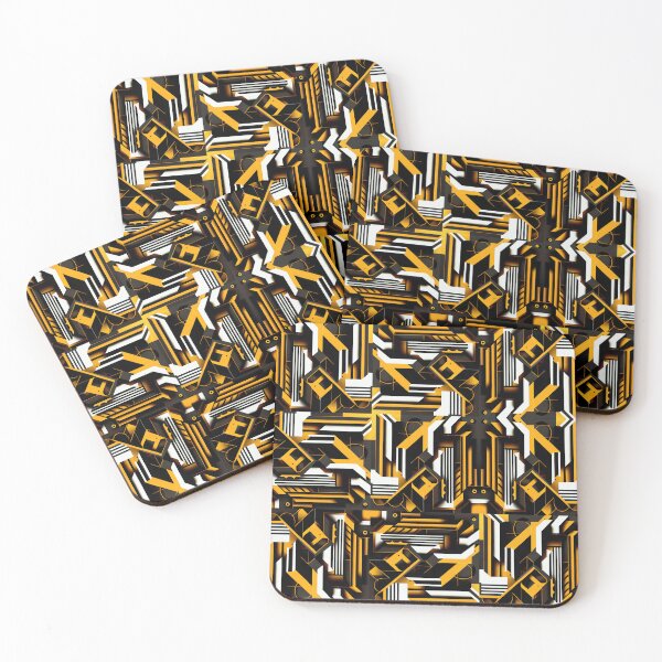 Item preview, Futuristic Blocks Seamless Geek Pattern designed and sold by BluePlanet.