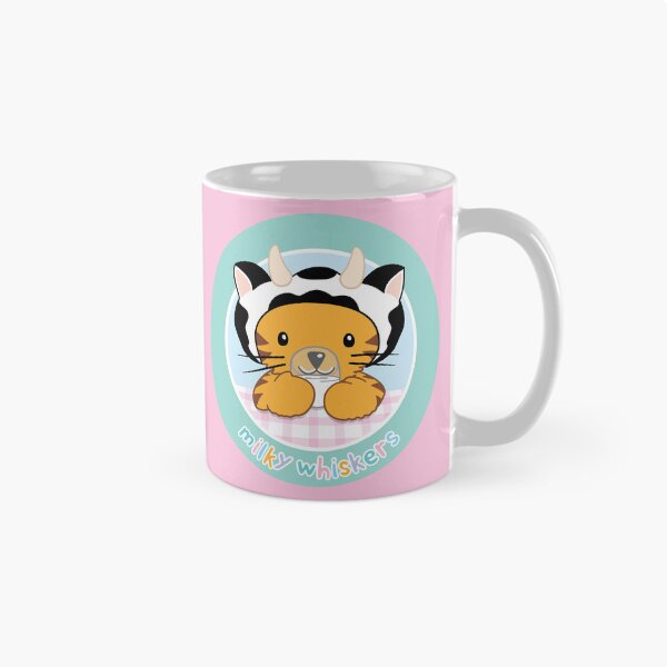 Item preview, Milky Whiskers - ginger kitten drinking milk - mug designed and sold by B-143.