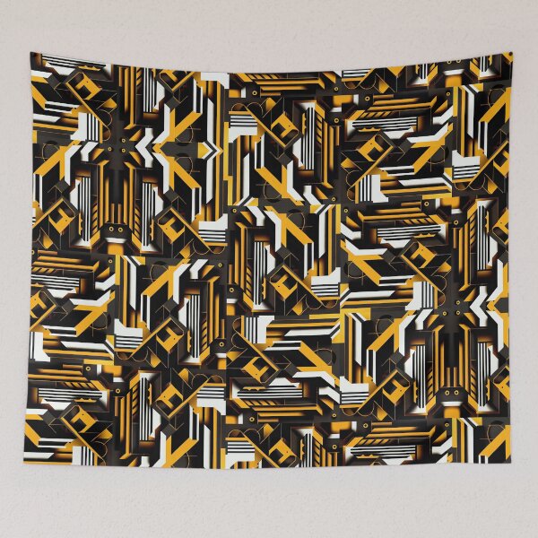 Item preview, Futuristic Blocks Seamless Geek Pattern designed and sold by BluePlanet.
