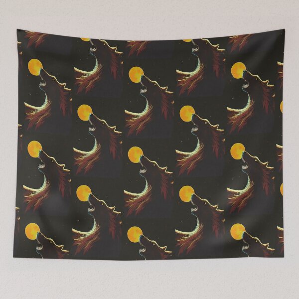 Item preview, Wolf swallowing the sun (#06) designed and sold by SolidEarthArt.