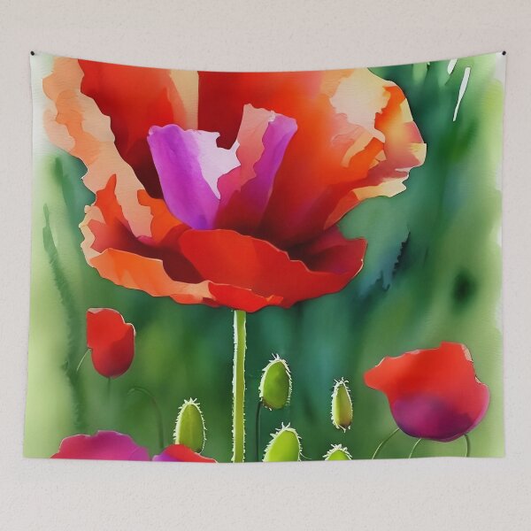 Item preview, Watercolor Poppy designed and sold by cuprum.