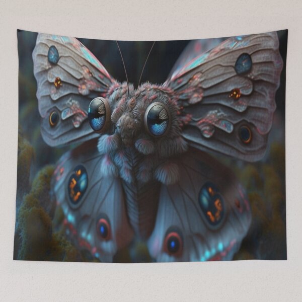 Item preview, Unleash Your Mind's Secrets: Personalized Butterfly Artwork with Furry Antennae designed and sold by ThreadGallery.