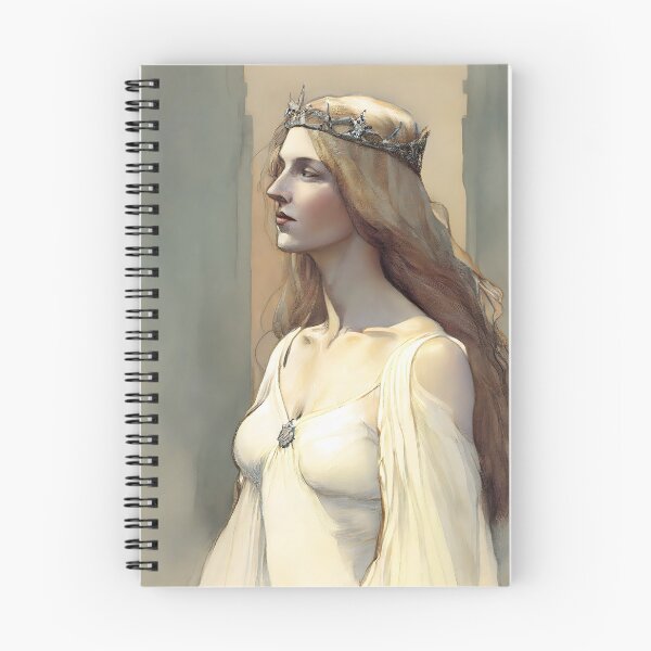 Item preview, Damsel Elizabeth Touched By Dignity Pre Raphaelite Inspired Medieval Maiden  designed and sold by CGSGraphics.