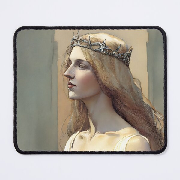 Item preview, Damsel Elizabeth Touched By Dignity Pre Raphaelite Inspired Medieval Maiden  designed and sold by CGSGraphics.