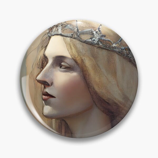 Item preview, Damsel Elizabeth Touched By Dignity Pre Raphaelite Inspired Medieval Maiden  designed and sold by CGSGraphics.