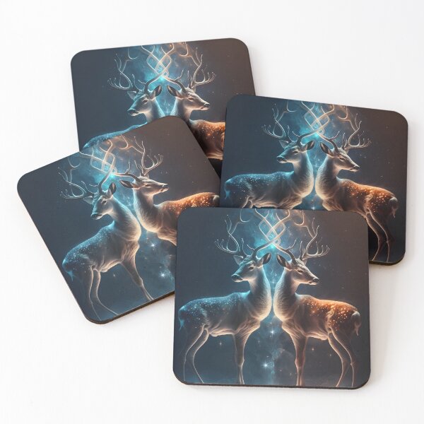 Item preview, Gemini spirit animal Twin Deer designed and sold by ArtsByAesthetic.