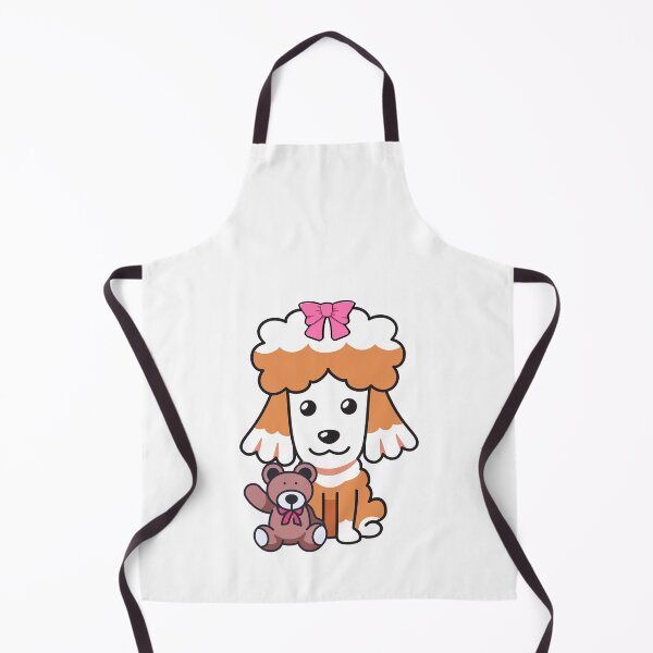 Item preview, Cute Brown dog is holding its teddy bear designed and sold by Pet Station.