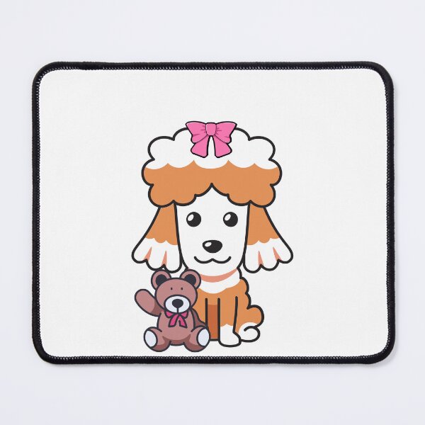 Item preview, Cute Brown dog is holding its teddy bear designed and sold by Pet Station.
