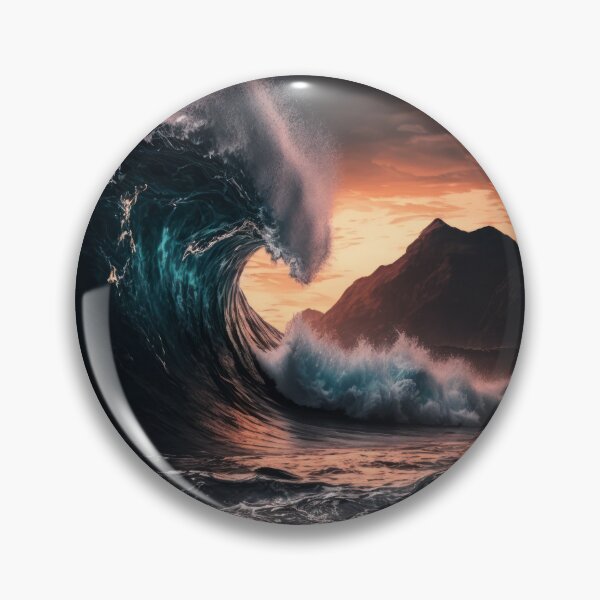 Item preview, The Waves Are Howling Against The Lofty Mountain At Twilight  designed and sold by Crystal Heaven.