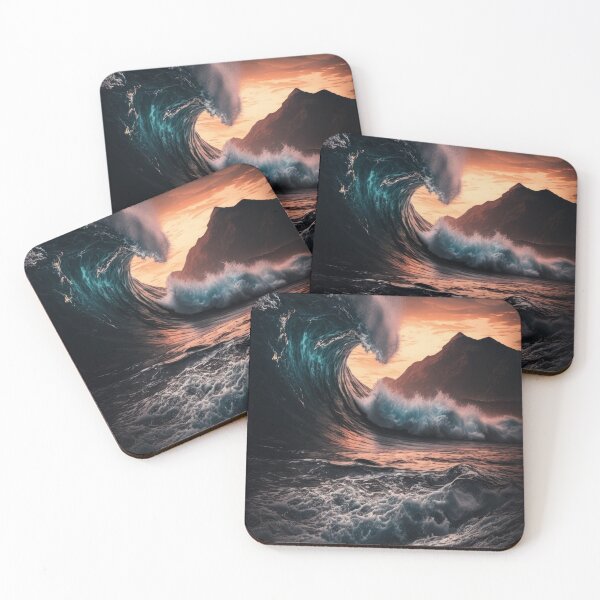 Item preview, The Waves Are Howling Against The Lofty Mountain At Twilight  designed and sold by Crystal Heaven.
