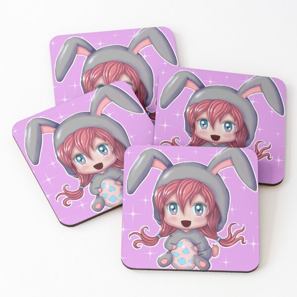 Item preview, Easter Bunny Cute Chibi Girl Kawaii designed and sold by ByJezie.