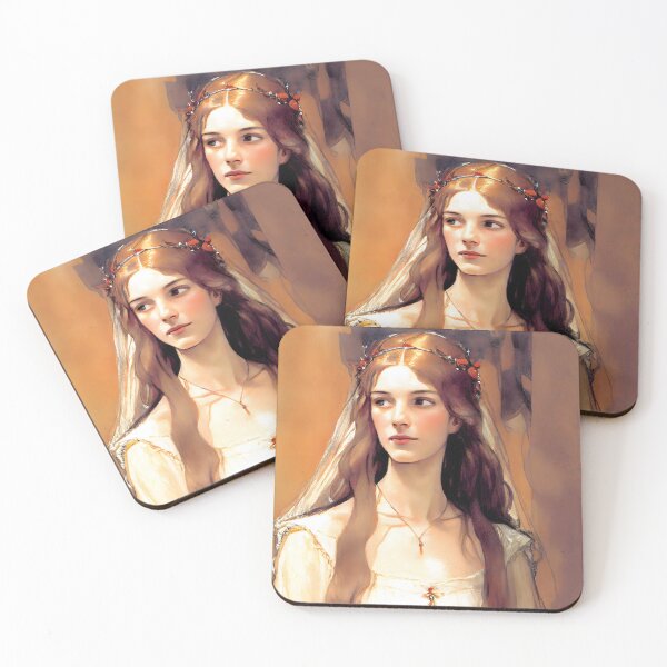 Item preview, Damsel Marian Touched By Integrity Pre Raphaelite Inspired Medieval Maiden  designed and sold by CGSGraphics.