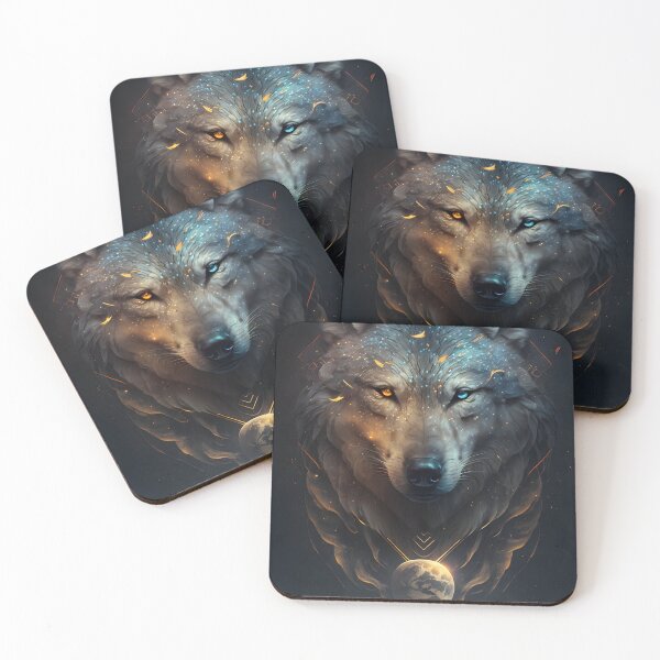 Item preview, Libra spirit animal Grey Wolf  designed and sold by ArtsByAesthetic.