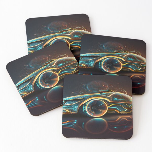 Item preview, Intricate Volumetric Lighting Artwork Of Futuristic Cars designed and sold by Unwind-Art-Work.
