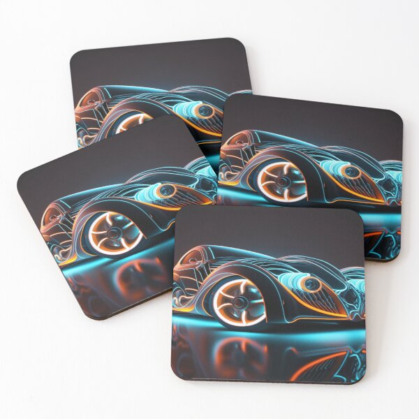 Item preview, Intricate Volumetric Lighting Artwork Of Futuristic Cars designed and sold by Unwind-Art-Work.