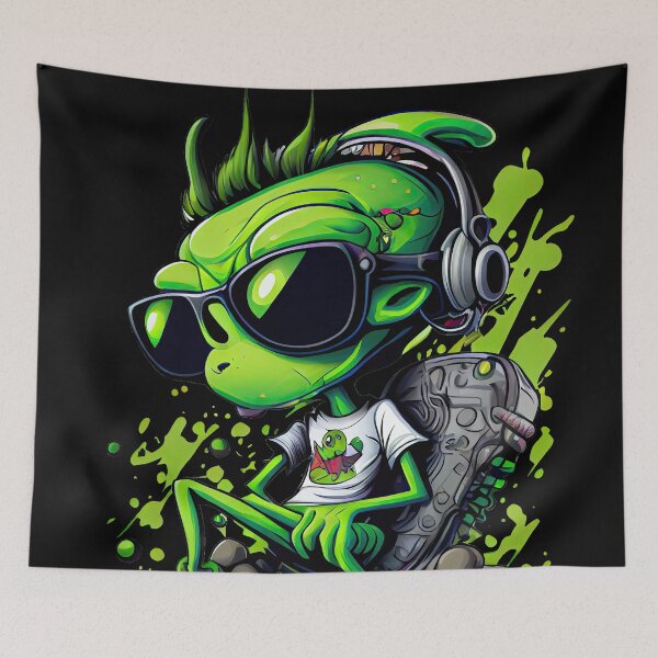 Item preview, Cool Relaxed Green Alien designed and sold by Piotrek0001.