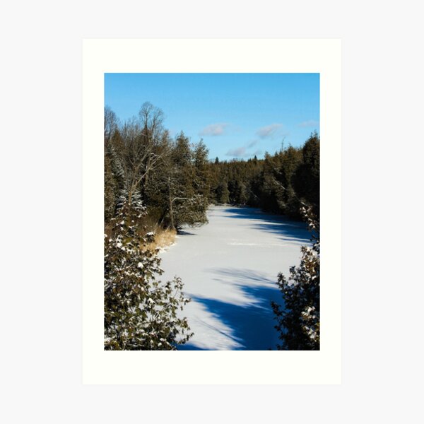 Winter riverview Art Print