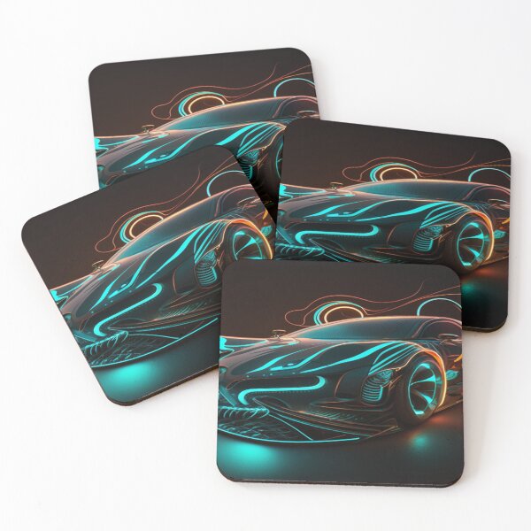 Item preview, Intricate Volumetric Lighting Artwork Of Futuristic Cars designed and sold by Unwind-Art-Work.