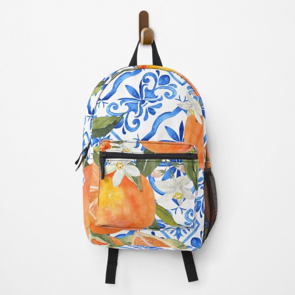 Item preview, Oranges on Blue Tiles designed and sold by Tired-Starling.