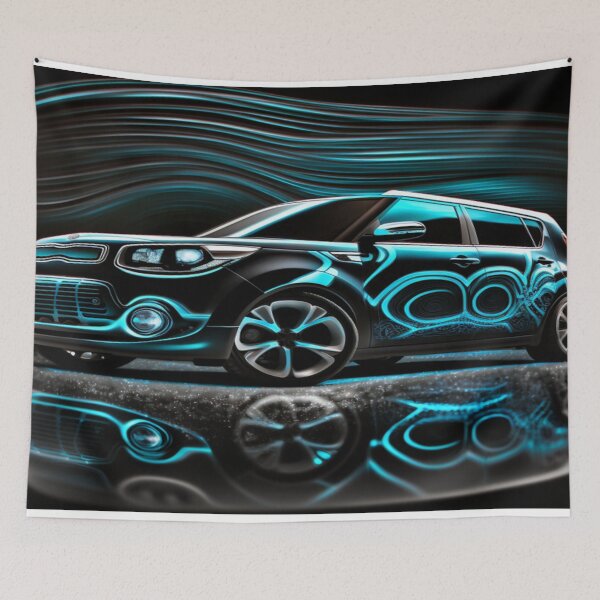 Item preview, Intricate Volumetric Lighting Artwork Of Futuristic Cars designed and sold by Unwind-Art-Work.