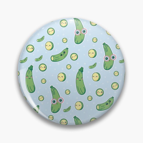 Item preview, Funny Kawaii Zucchini pattern designed and sold by TamGustam.